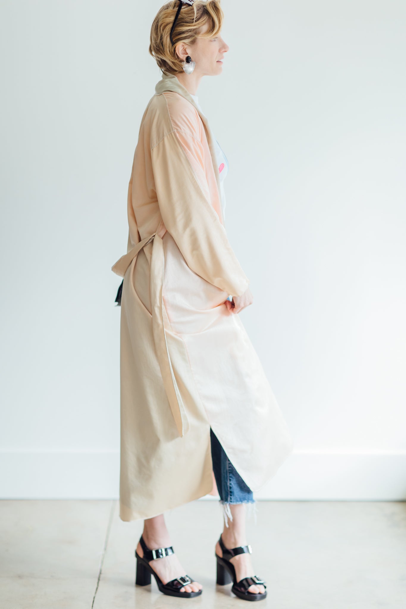 Fernando Squette Peach and Ivory Robe