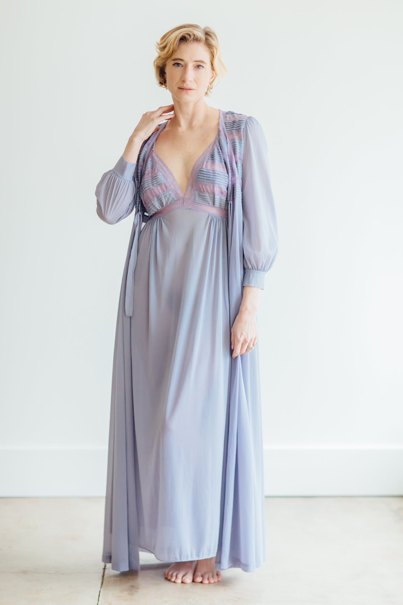Lily of France Lavender Peignoir Set