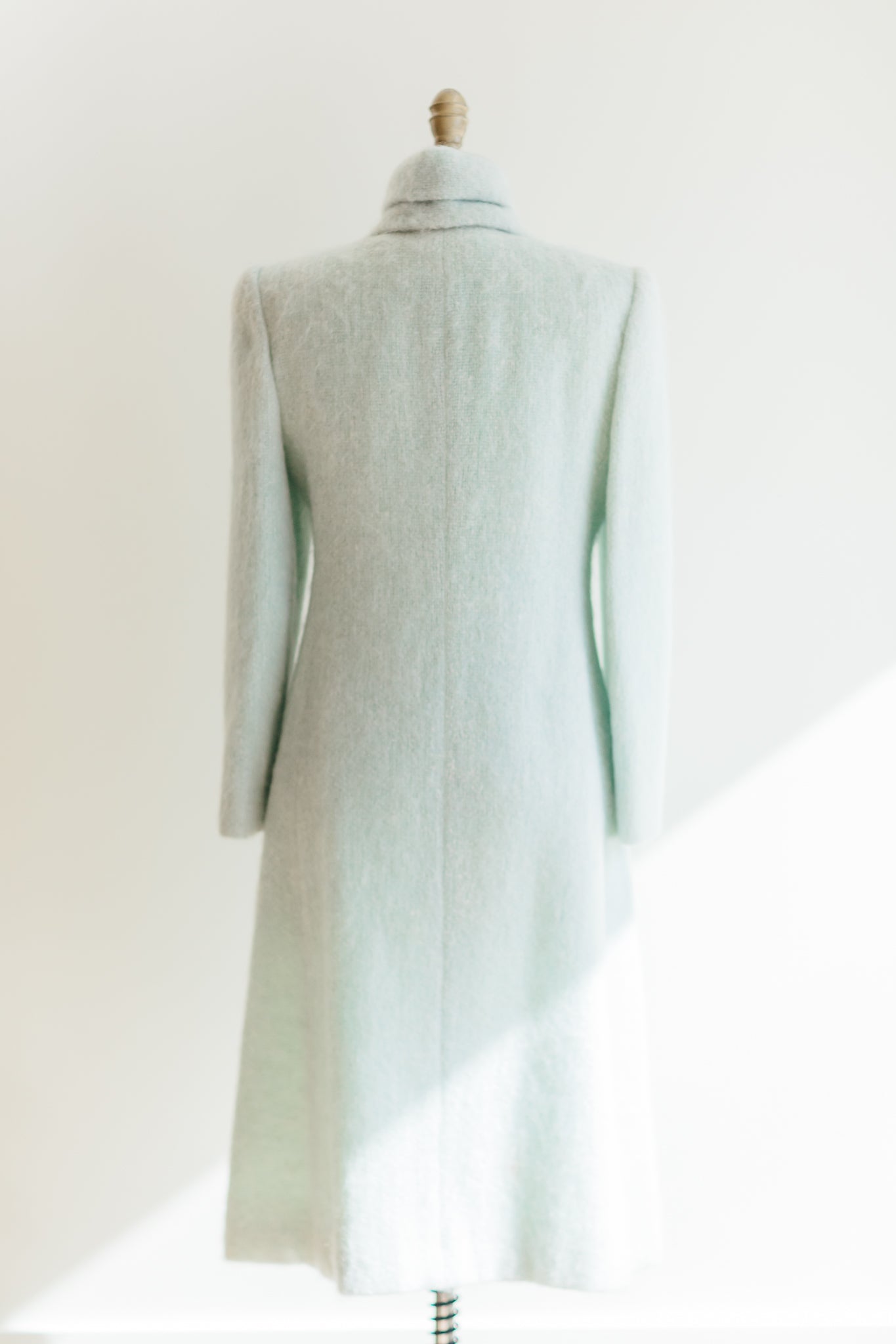 Seafoam Mohair Double-Breasted Coat