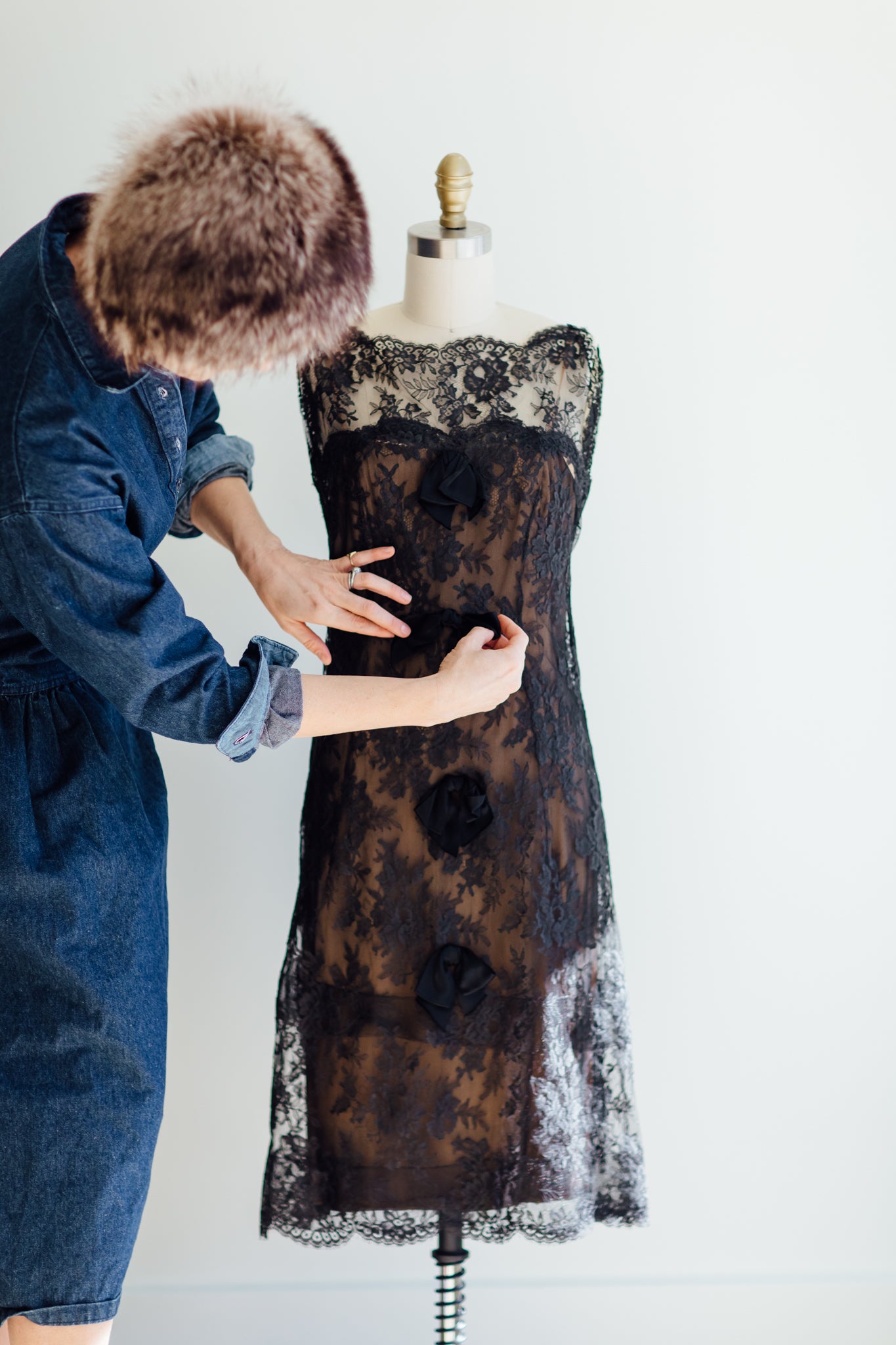 Lotte Black Lace Dress