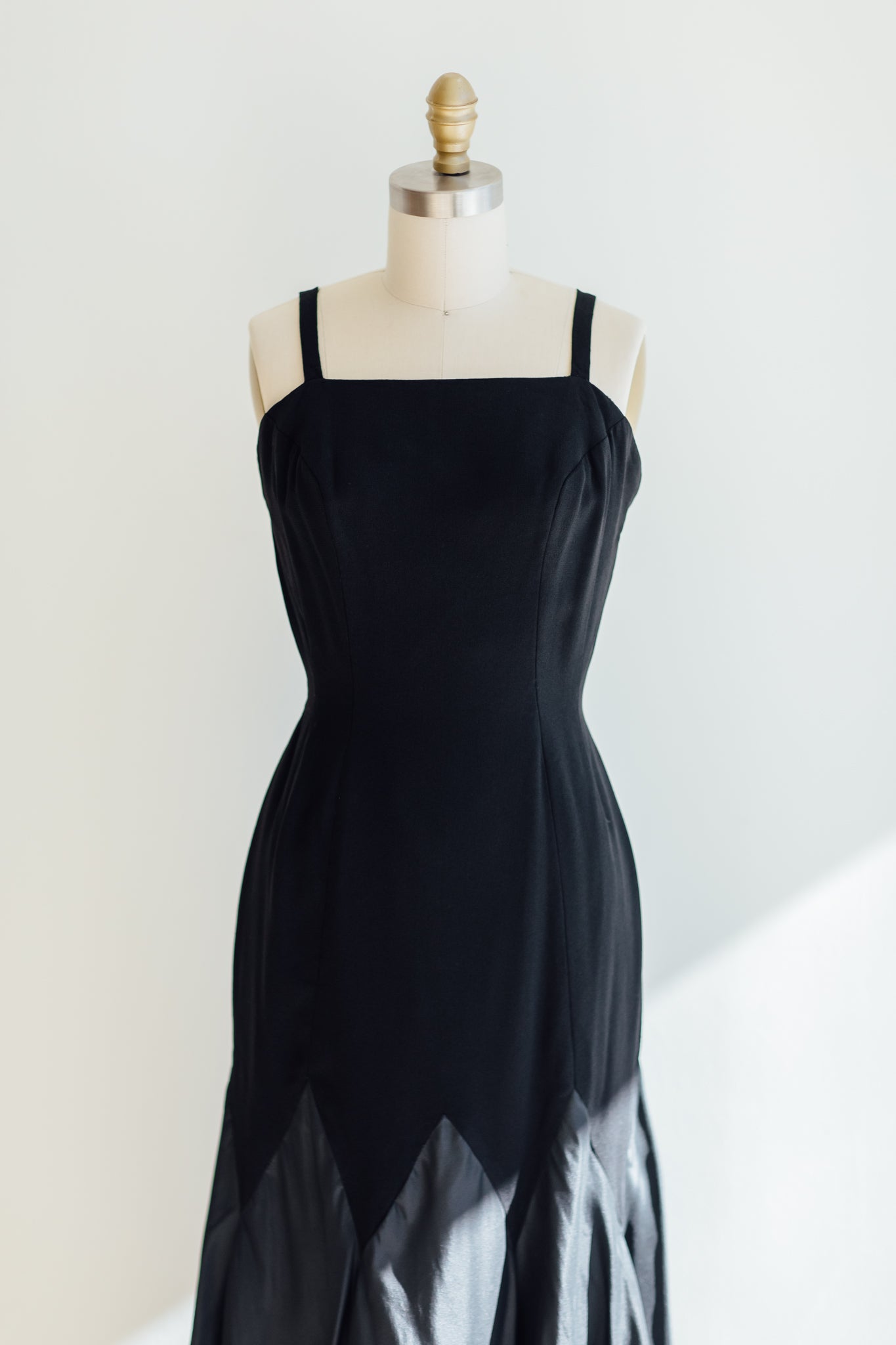 Cameo Black Pleated Mermaid Gown
