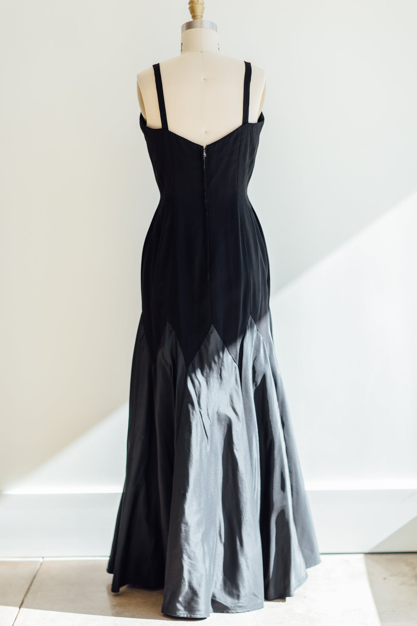 Cameo Black Pleated Mermaid Gown