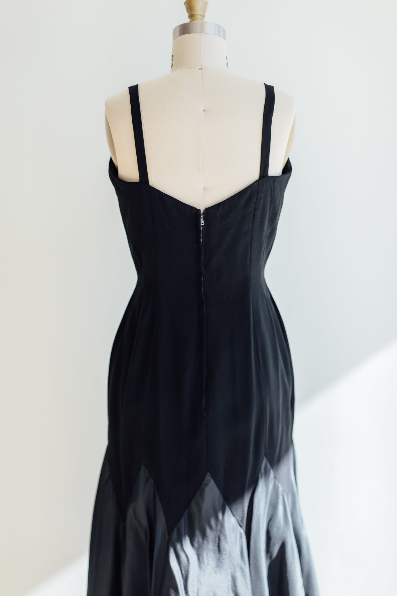 Cameo Black Pleated Mermaid Gown