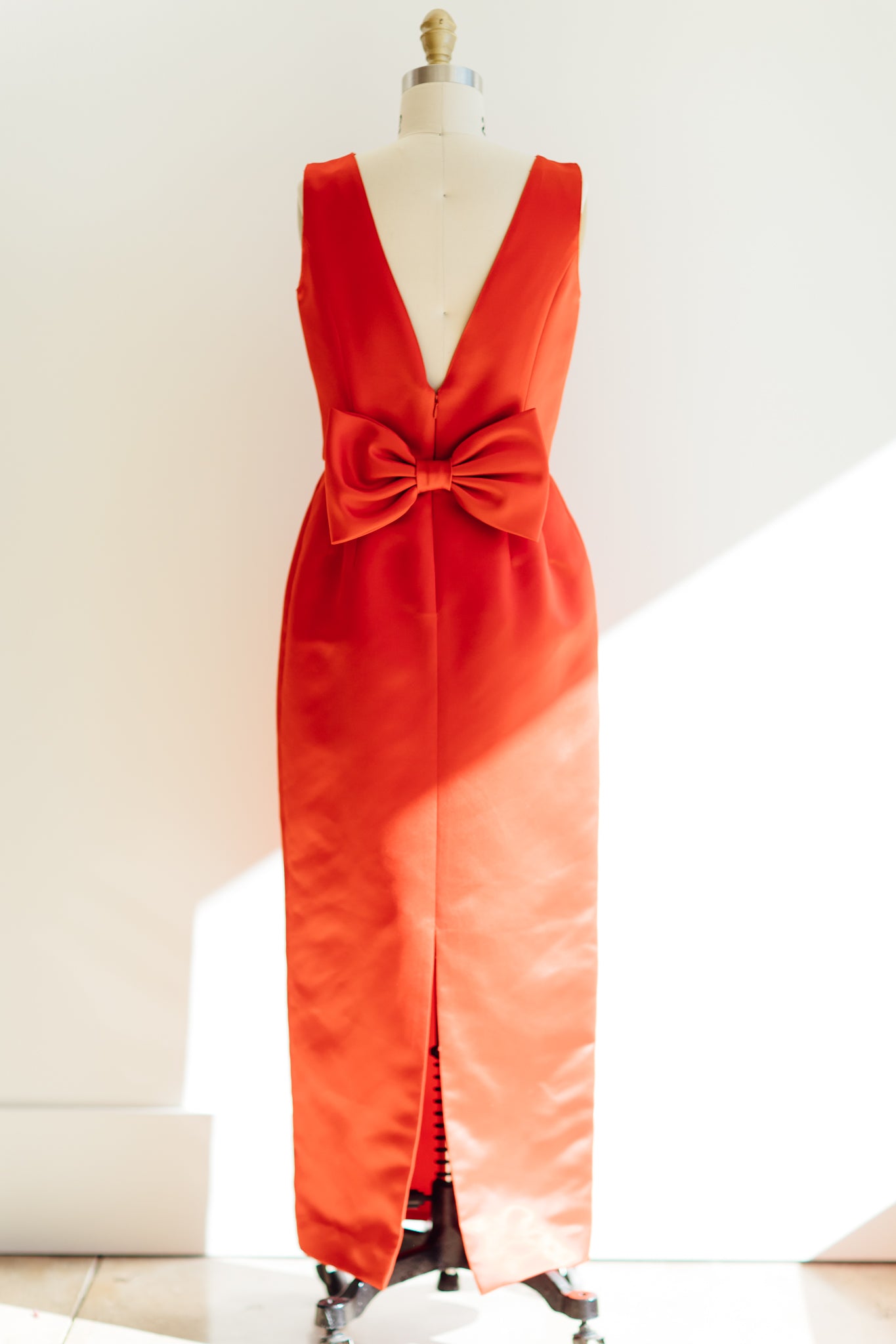 Audrey Red Evening Gown with Bow