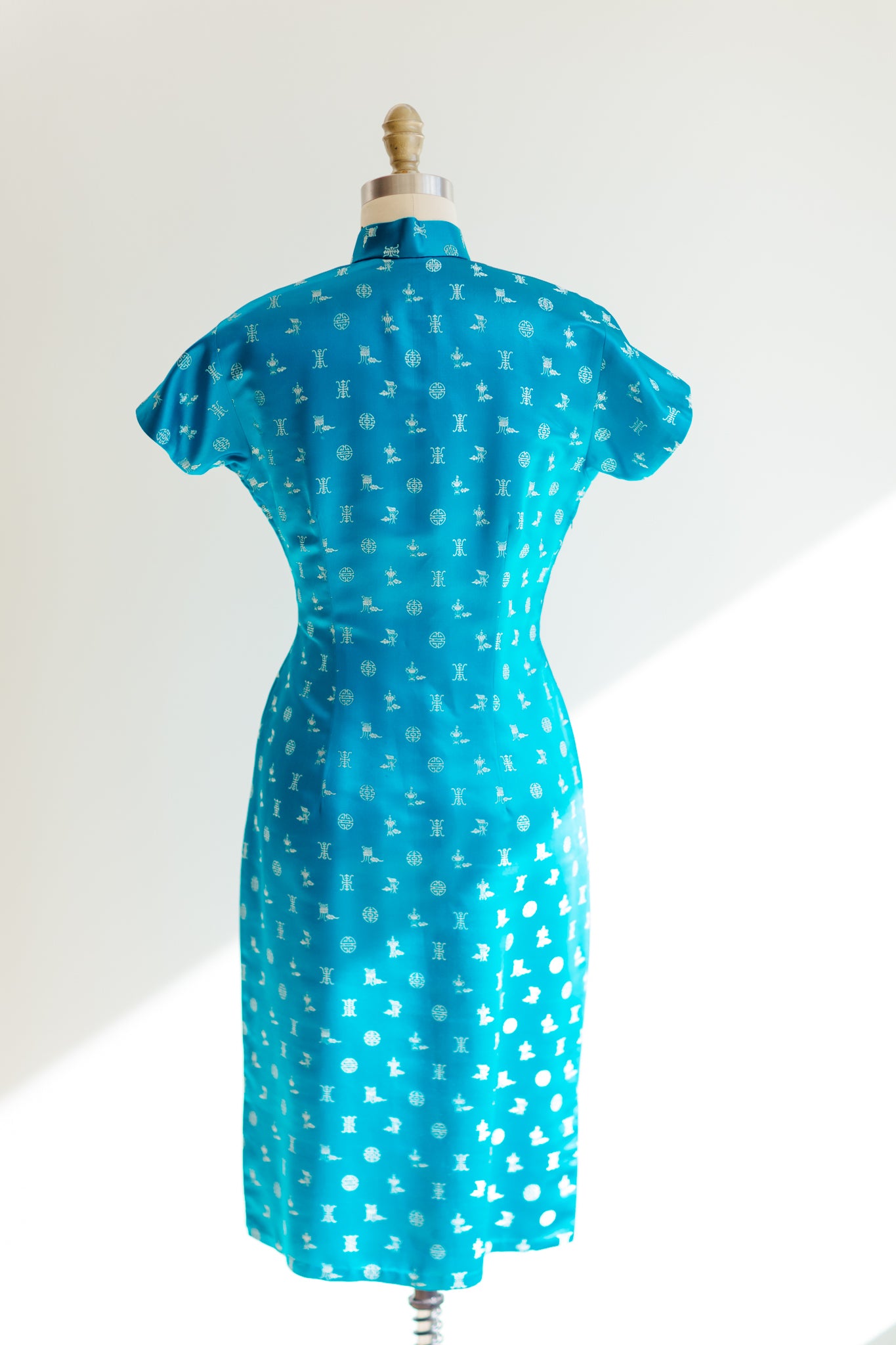 Peacock Blue Cheongsam Party Dress