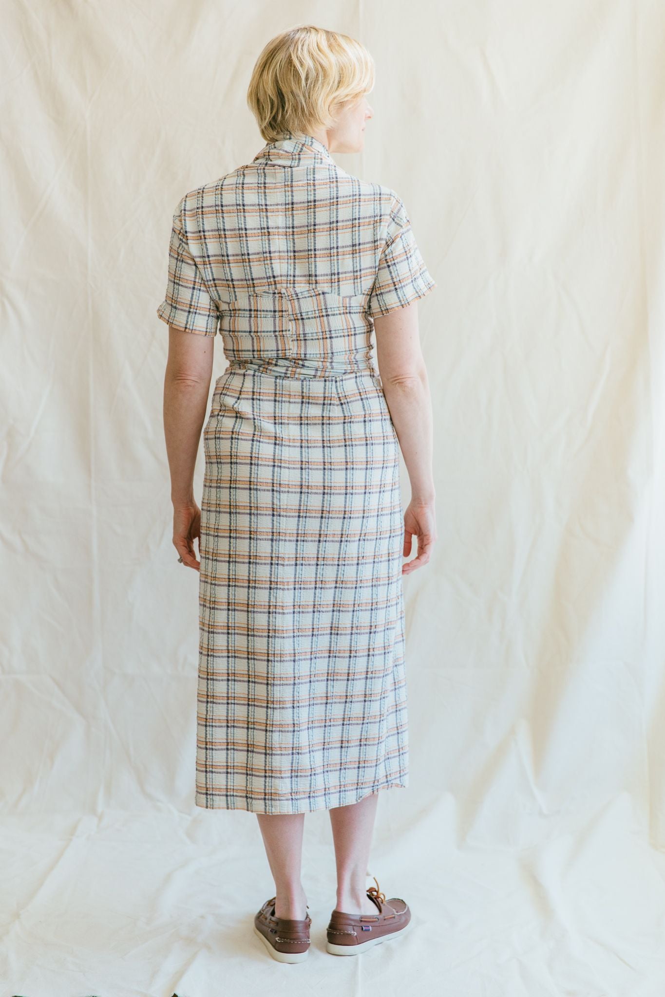 Caron Callahan Jocelyn Dress - Plaid Gauze
