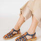 Naguisa Sativa Espadrille - Navy/Leather
