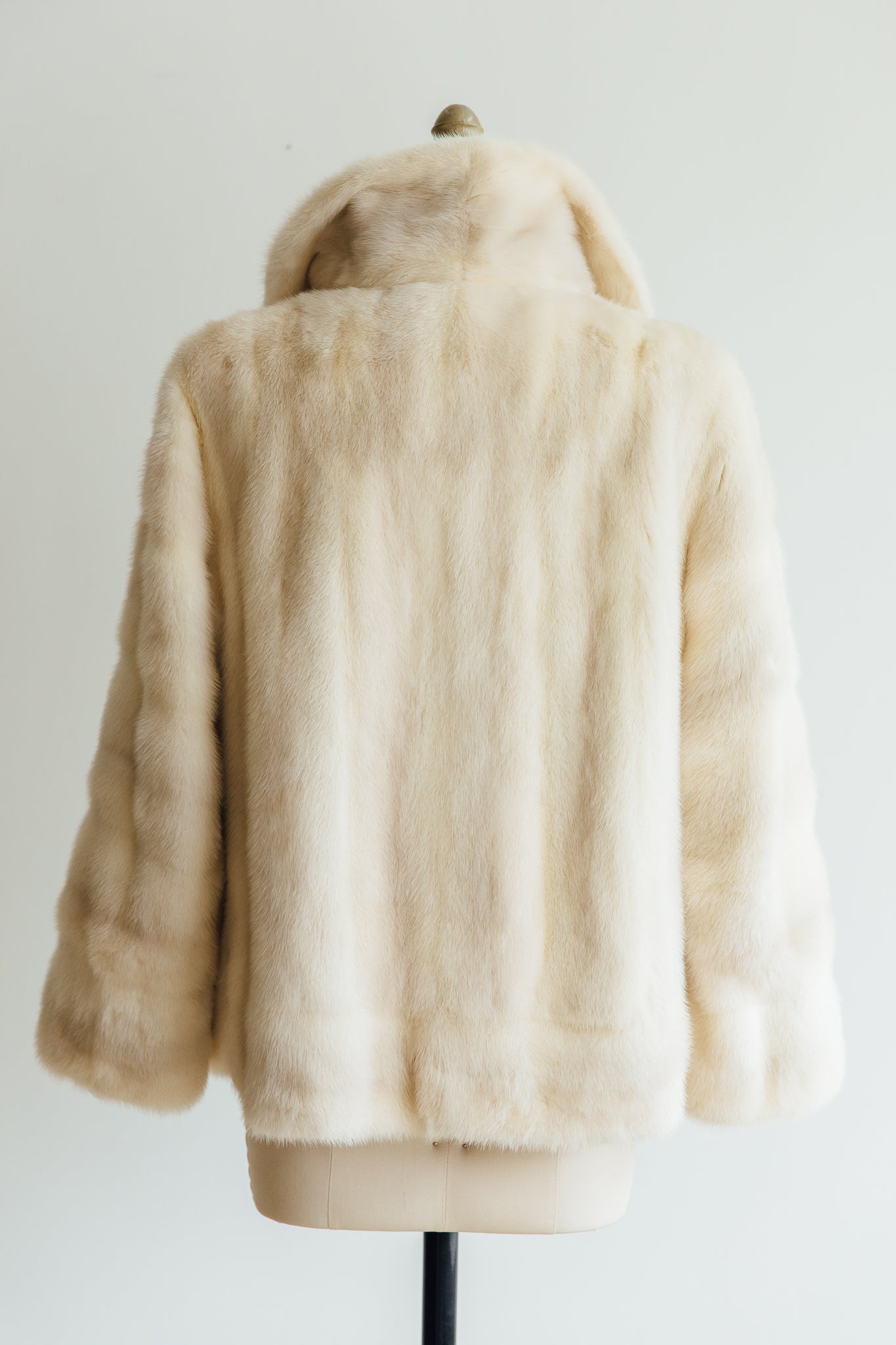 Ellin and Levin Hartford White Mink Fur Coat