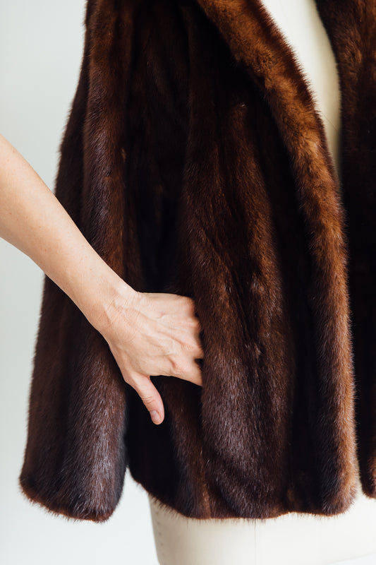 Umpa Chocolate Mink Fur Coat