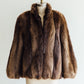 Christie Brothers Brown Beaver Fur Jacket
