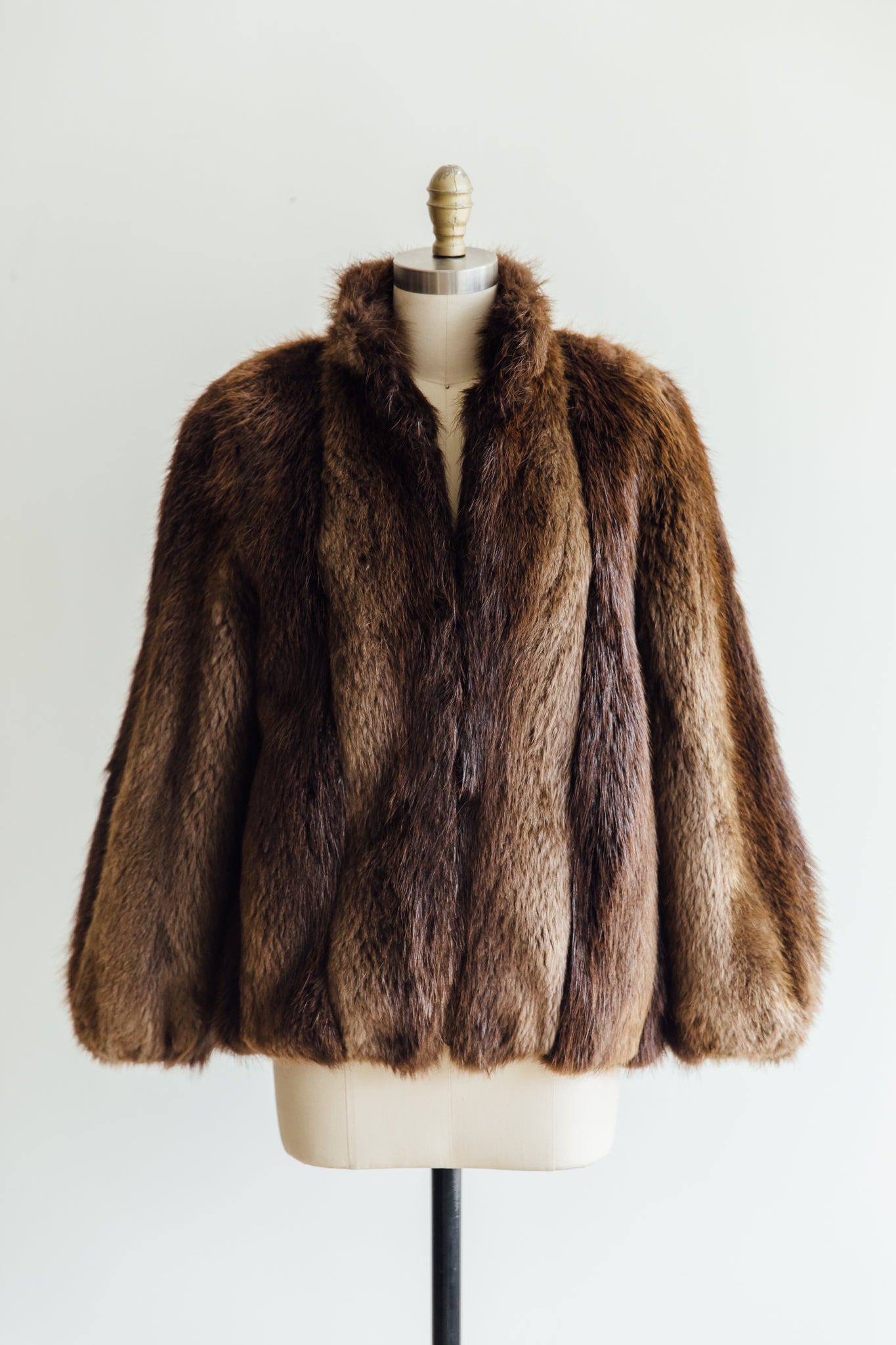 Christie Brothers Brown Beaver Fur Jacket