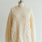 Trag Knitwear Cream Wool Sweater