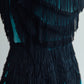 Teal with Black Fringe Overlay Dress