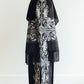 Leon Pessah Black Linen and Silver Lurex Dress
