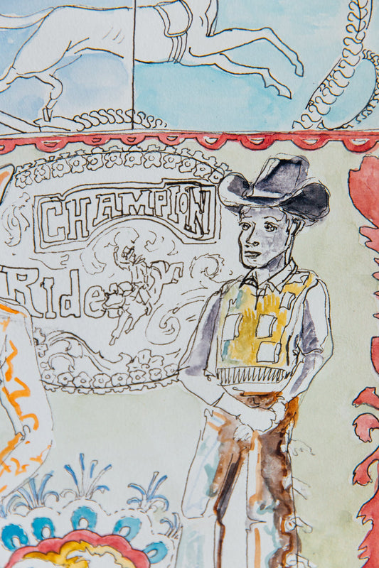 Justin Giunta Cowboy Compositions- Assorted Watercolors