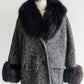 Weinberg's Charcoal Tweed Fur Jacket