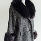 Weinberg's Charcoal Tweed Fur Jacket