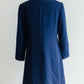 Navy Gold Button Front Coat