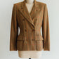 Bill Blass Brown Plaid Blazer