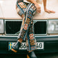 Printed Bootcut Jeans