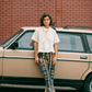 Printed Bootcut Jeans