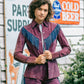 Purple Suede Fringe Button Down