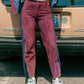 Purple Suede Fringe Pants