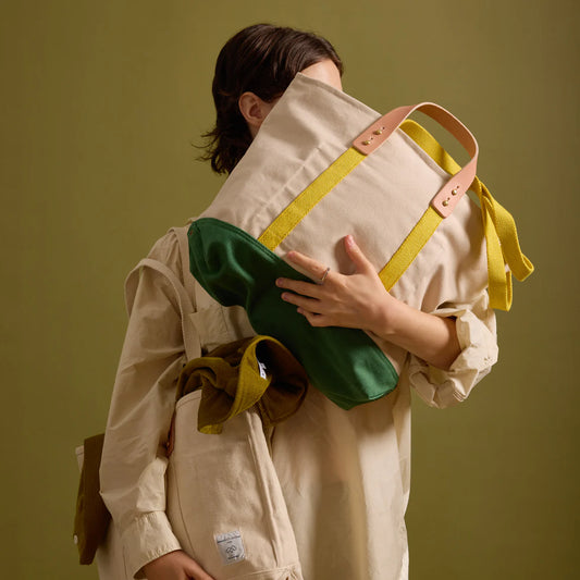 Immodest Cotton Small Zipper Tote - Earth
