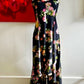 Krizia Floral Silk Black gown