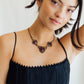 Triple Amethyst and Pearl Flowers Vintage Necklace