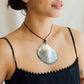 Matthew Swope Shell Pendant on Leather Necklace