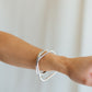 Hammered Silver Bangle Bracelets