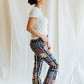 Printed Bootcut Jeans