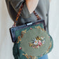 Green Needlepoint Shoulder Bag
