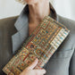Stylecraft Multicolored Textile Patterned Clutch
