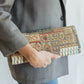 Stylecraft Multicolored Textile Patterned Clutch