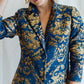 Venus Blue Jacquard Paisley Blazer