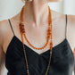 Amber Glass Bead Necklace