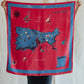 Island of Capri Red Silk Scarf