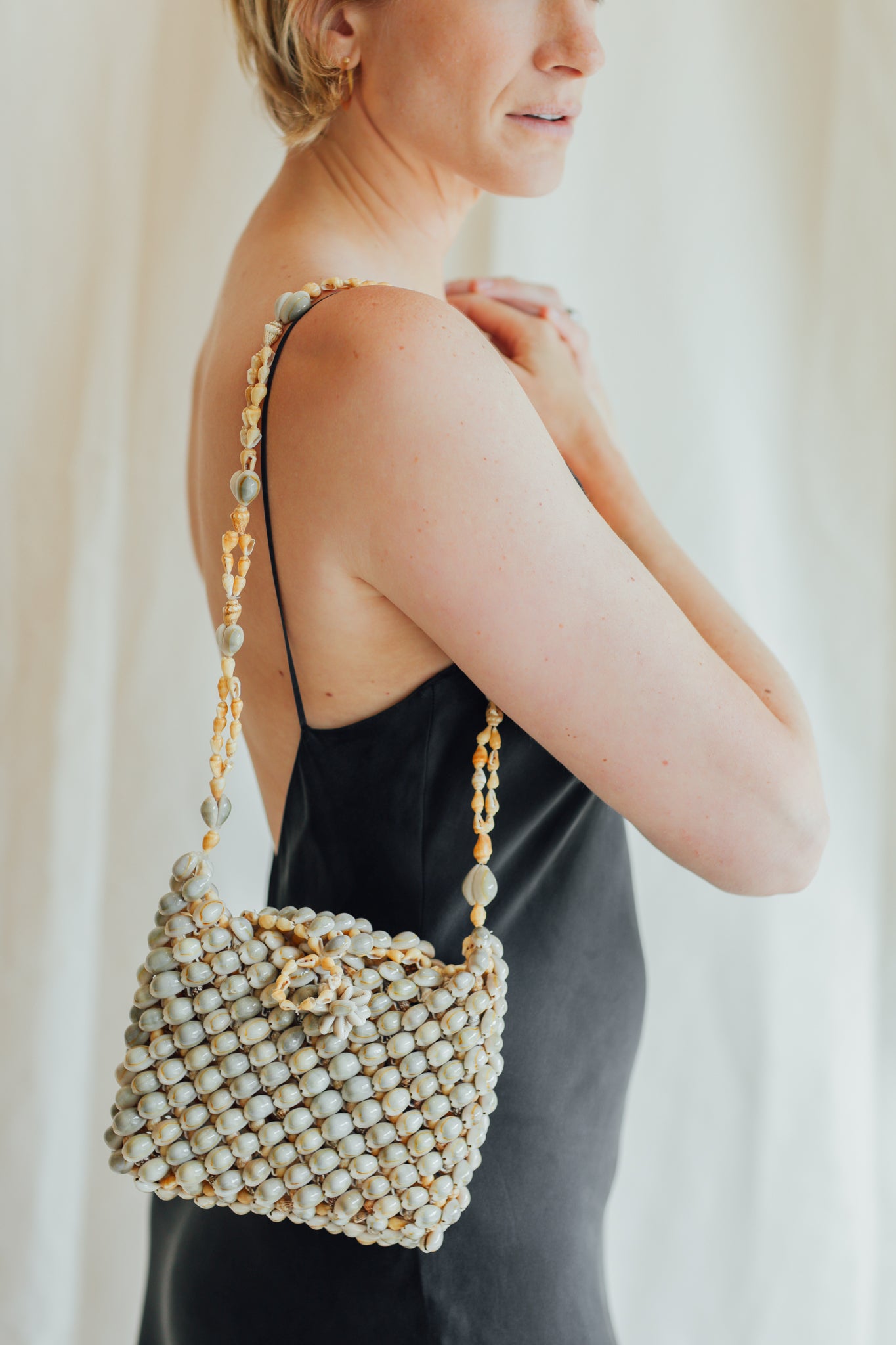 Natural Puka Shell Shoulder Bag