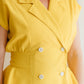 Toni Todd Yellow Peplum Dress