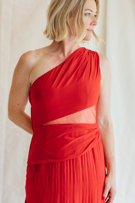 Valentino Red Silk Dress