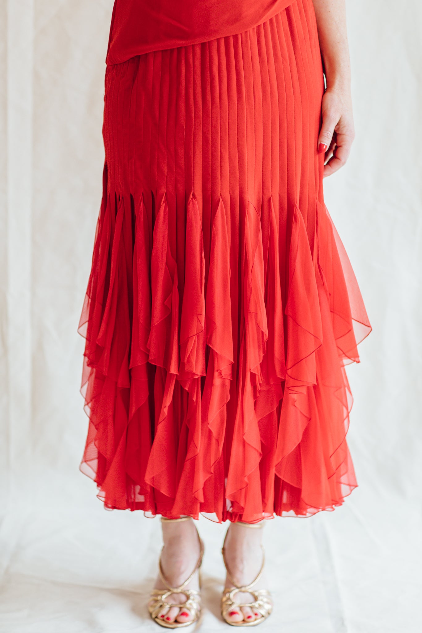 Valentino Red Silk Dress