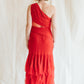 Valentino Red Silk Dress