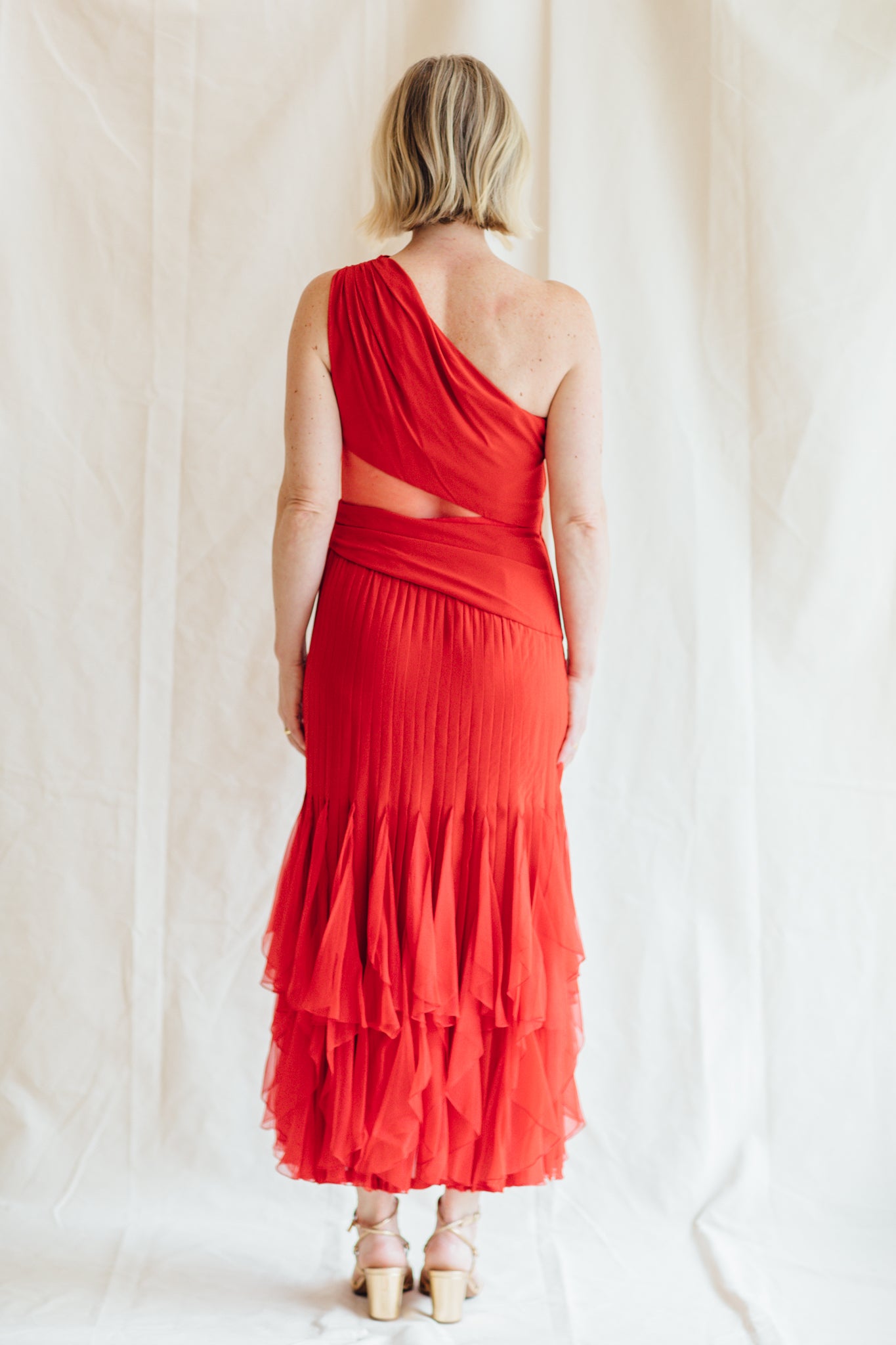 Valentino Red Silk Dress