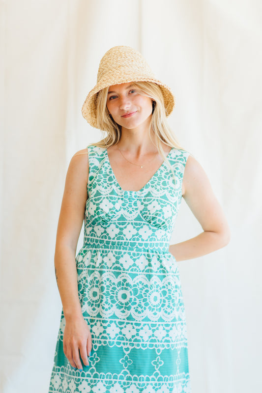 Malia Green Graphic Maxi Dress