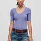 RE/DONE x Hanes Ribbed Scoop Neck Tee Celestial Blue