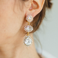 Gold and Crystal Clip On Chandelier Earrings