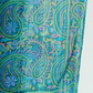 Aqua Paisley Silk Scarf