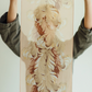 Tone-on-tone Feathers Silk Scarf